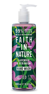 Антибактерильное жидкое мыло Faith in nature 300 мл с маслами Лаванды, Герани и Алое Вера